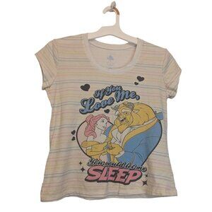 Disney Store Ladies Pajama TOP Beauty and the Beast XS